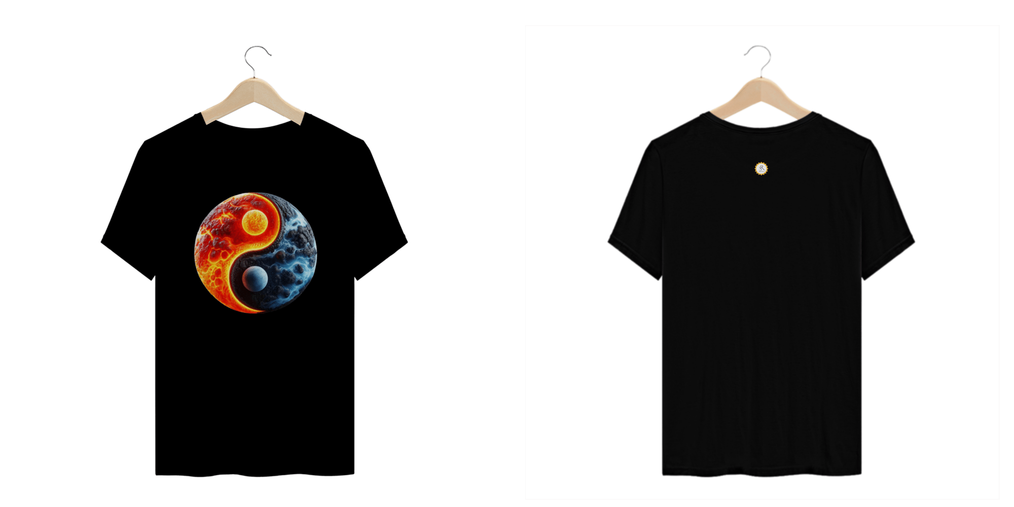 T-SHIRT PLUS SIZE UNISSEX - YING YANG - COLEÇÃO ARQUÉTIPOS