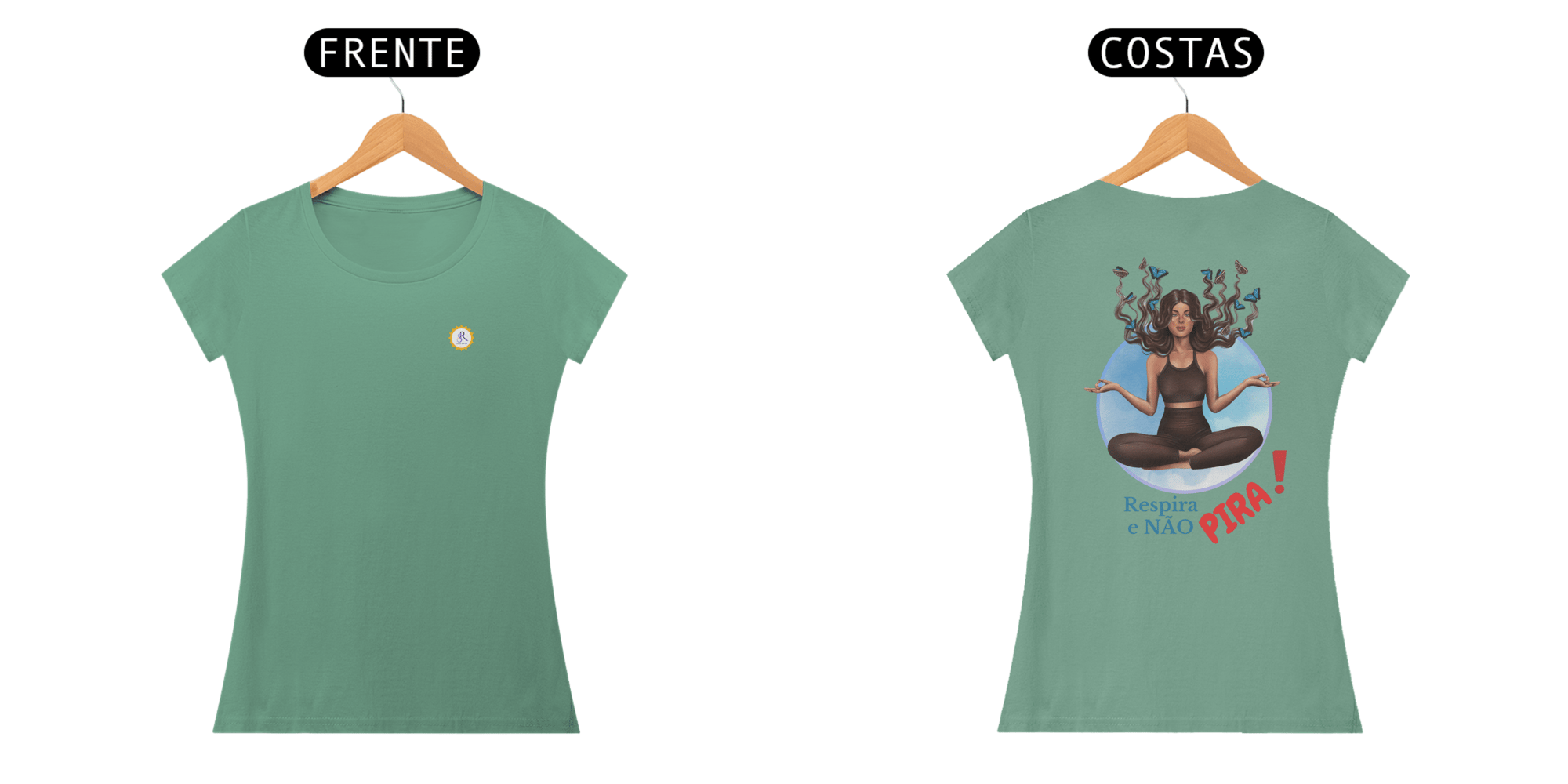 CAMISETA FEM BABY LONG ESTONADA - MEDITAÇÃO - COLEÇÃO ZEN