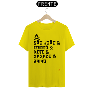 Nome do produto Camisa Masculina São João & Forró - Texto Preto