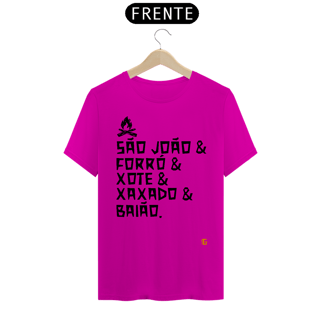 Nome do produto Camisa Masculina São João & Forró - Texto Preto