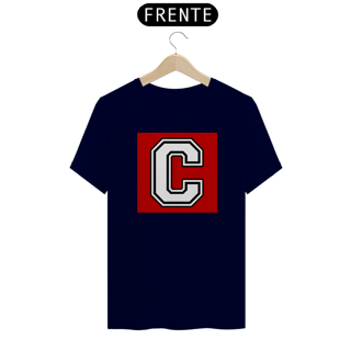 Nome do produto Letra C Alfabeto Camiseta 100% Algodão