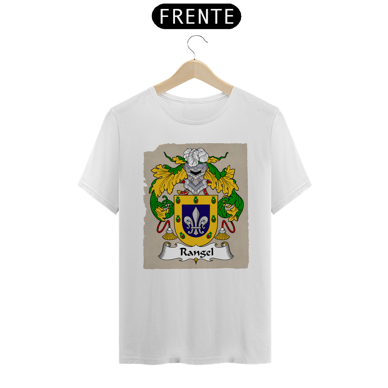  Camiseta Brasão Família Rangel Sobrenomes Símbolos