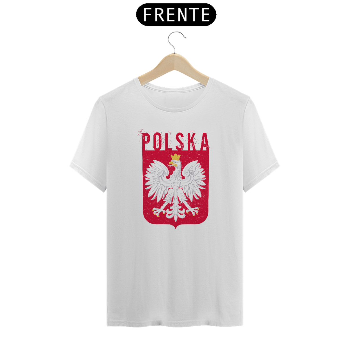 Nome do produto: Polônia Polska Brasão Águia Camiseta Bandeira