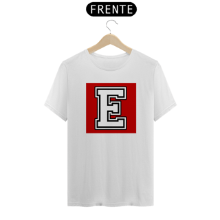 Nome do produto Letra E Alfabeto Camiseta Inicial Nome