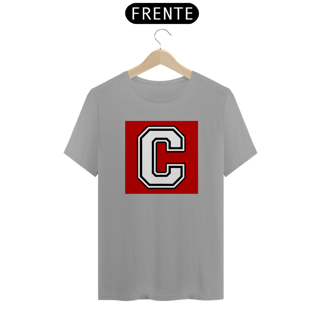 Nome do produto Letra C Alfabeto Camiseta 100% Algodão