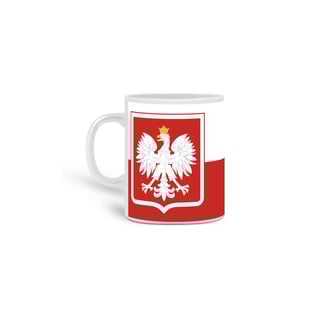 Caneca Bandeira Polonia Polska Brasão Aguia