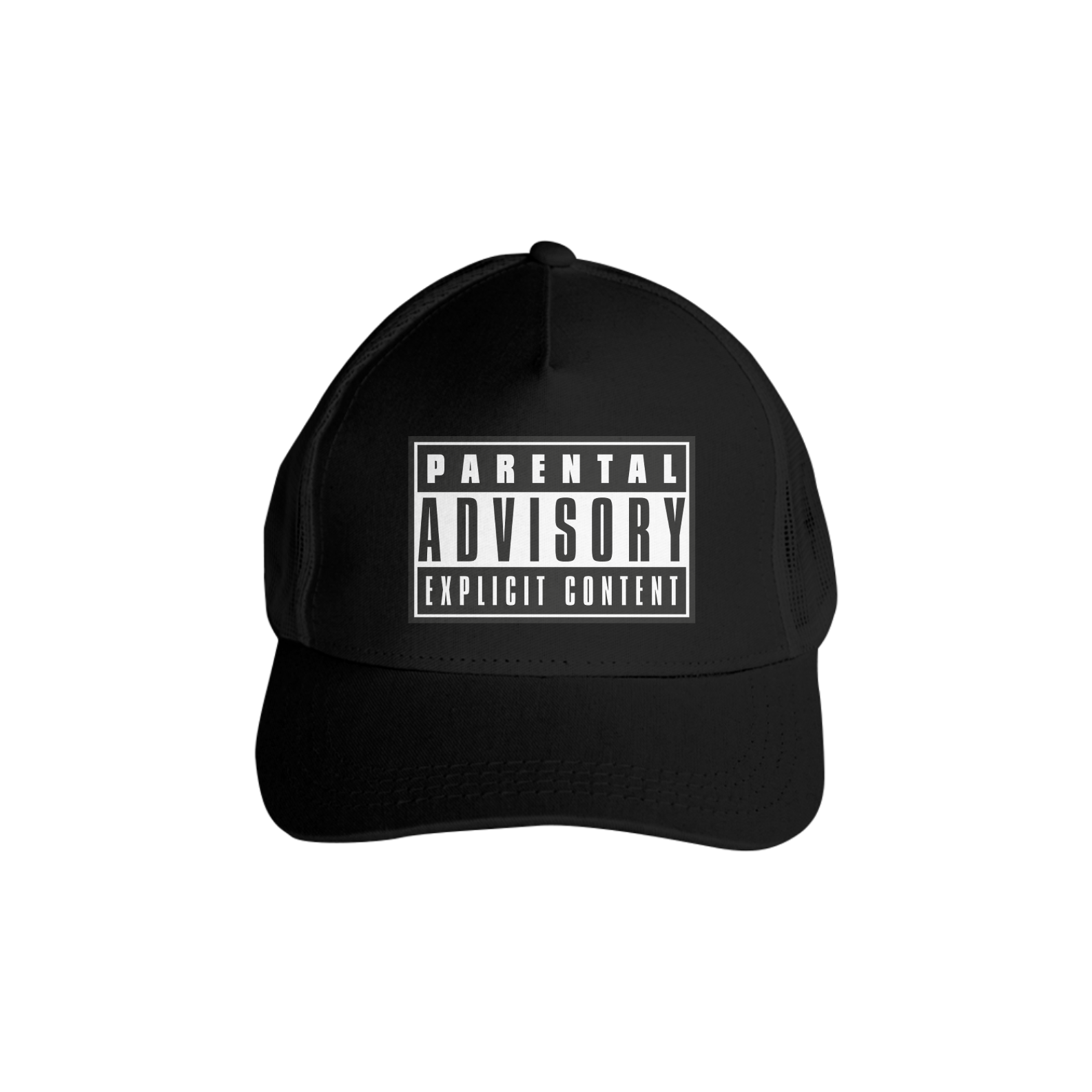 Boné Hip Hop Selo Disco Parental Advisory Disco Rap