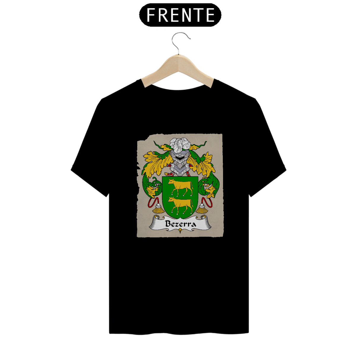 Nome do produto: Camiseta Brasão Família Bezerra Sobrenomes Heráldica 