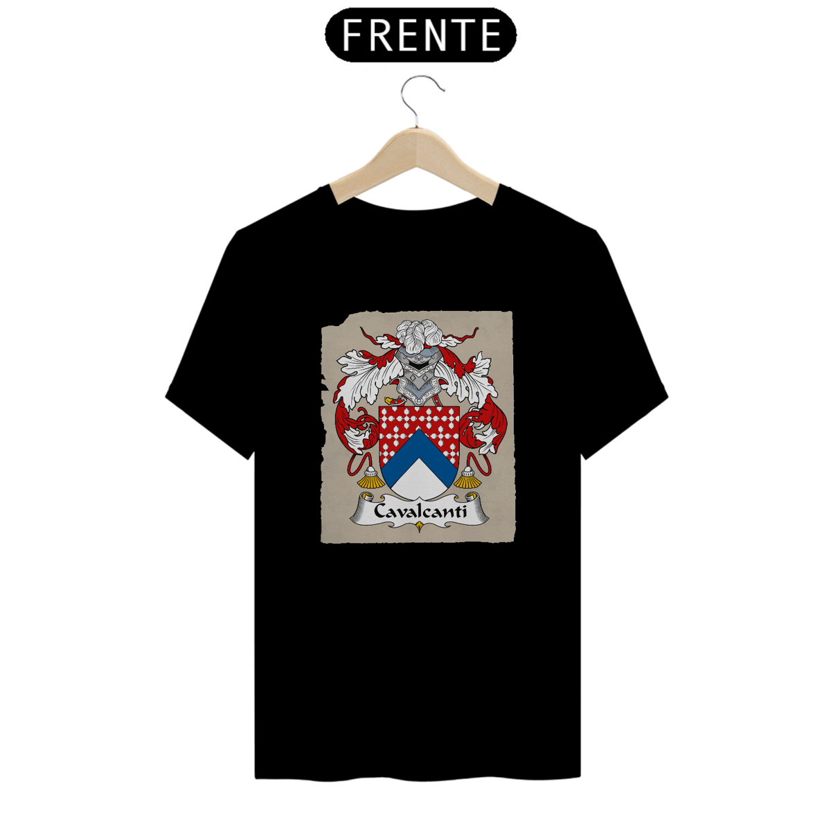Nome do produto: Camiseta Brasão Família Cavalcanti Sobrenomes Símbolos