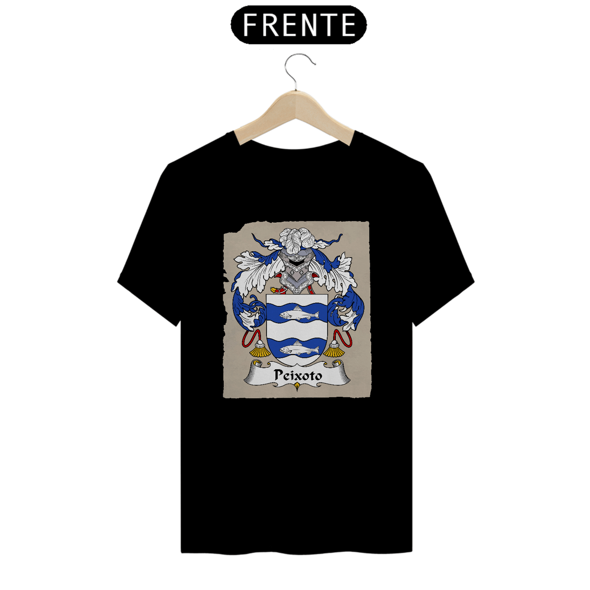Nome do produto: Brasão Família Peixoto Camiseta Origem Sobrenomes 