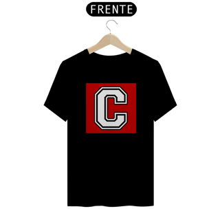 Nome do produto Letra C Alfabeto Camiseta 100% Algodão