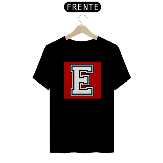 Nome do produto Letra E Alfabeto Camiseta Inicial Nome