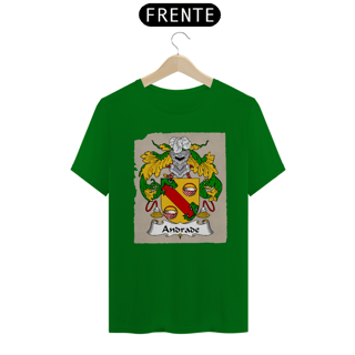 Nome do produto Camiseta Familia Andrade Brasão de Armas Sobrenomes