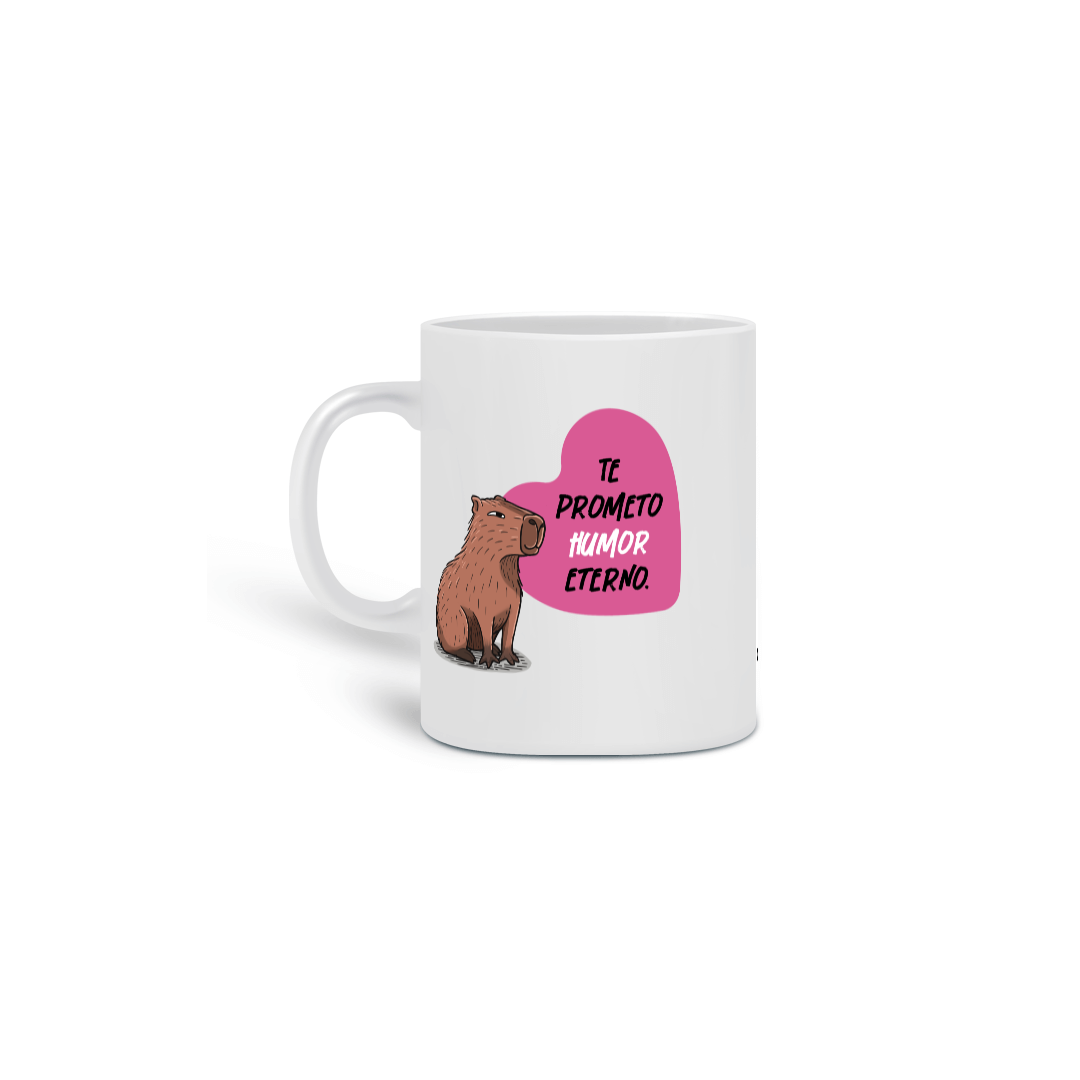 Nome do produto: Caneca Capivara humor eterno - branca