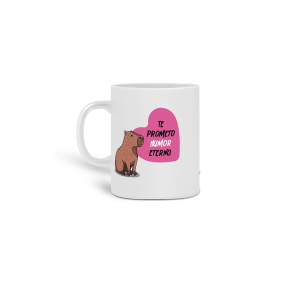 Caneca Capivara humor eterno - branca