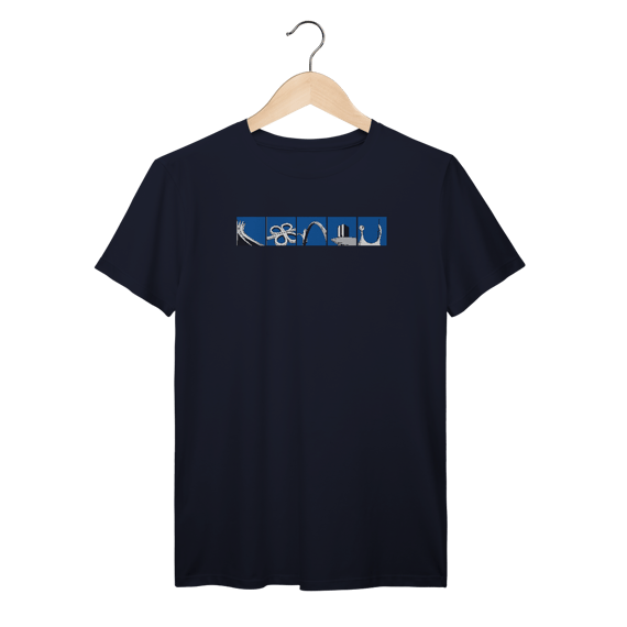 Camiseta reta ícones Brasília