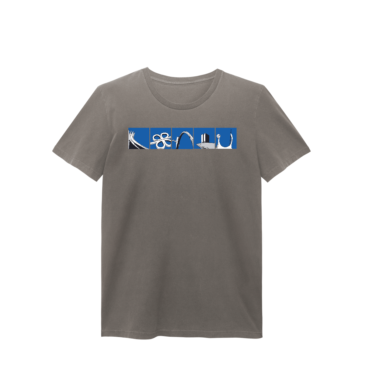 Nome do produto: Camiseta estonada babylong ícones Brasília