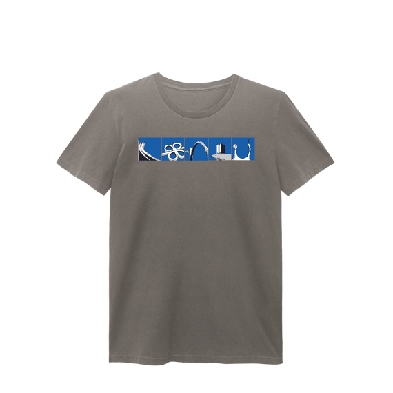 Camiseta estonada babylong ícones Brasília