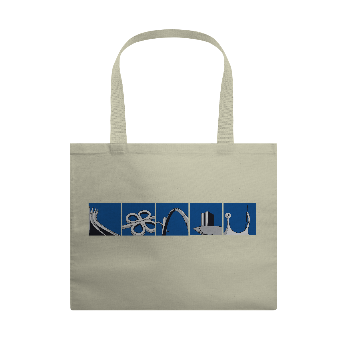 Nome do produto: Ecobag grande ícones Brasília