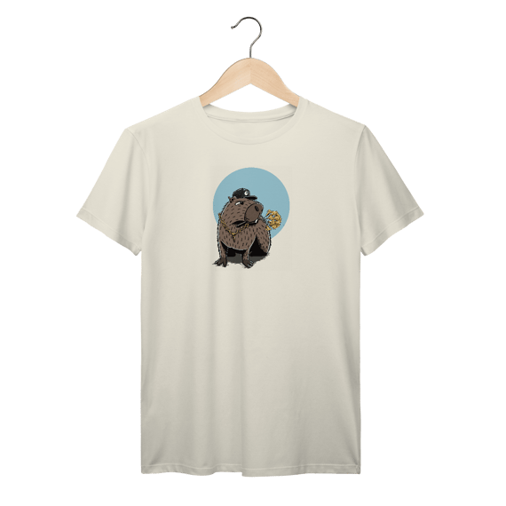 Camiseta reta punchline - capivara
