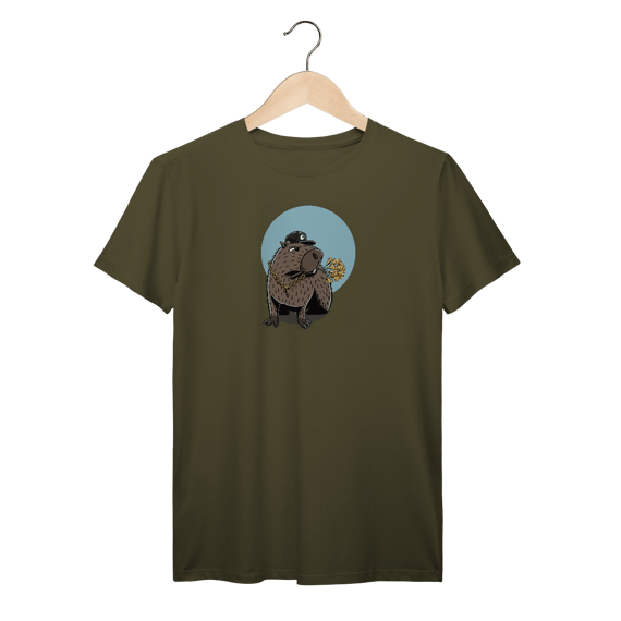 Camiseta reta punchline - capivara