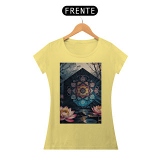 Nome do produto Coleção Mandalas 01<br>T-Shirt Feminina Estonada