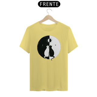 Nome do produto Gatos Yin Yang 01<br>T-Shirt Unissex Estonada