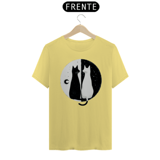 Nome do produto Gatos Yin Yang 03<br>T-Shirt Unissex Estonada