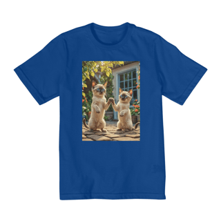 Nome do produto Coleção Cats etc 05<br>T-Shirt Quality Infantil 