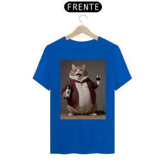 Nome do produto Gato sommelier<br>T-Shirt Unissex Quality