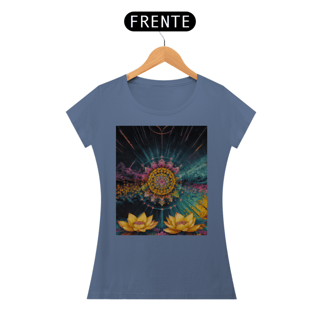 Nome do produto Coleção Mandalas 02<br>T-Shirt Feminina Estonada