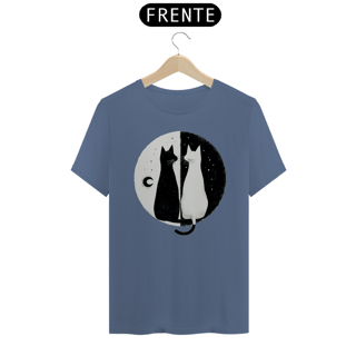 Nome do produto Gatos Yin Yang 03<br>T-Shirt Unissex Estonada