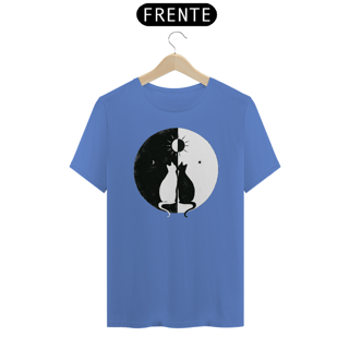 Nome do produto Gatos Yin Yang 01<br>T-Shirt Unissex Estonada