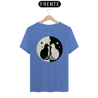 Nome do produto Gatos Yin Yang 02<br>T-Shirt Unissex Estonada