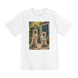 Nome do produto Coleção Cats etc 05<br>T-Shirt Quality Infantil 