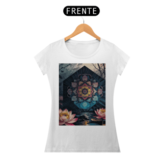 Nome do produto Coleção Mandalas 01<br>T-Shirt Feminina Quality
