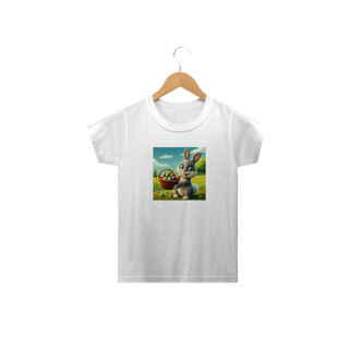 Nome do produto Coelhino da Páscoa 05<br>Camiseta Clássica Infantil