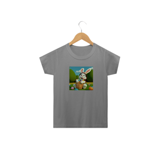 Nome do produto Coelhino da Páscoa 07<br>Camiseta Clássica Infantil