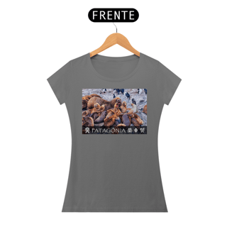 Nome do produto Coleção Patagônia 04<br>T-Shirt Feminina Estonada