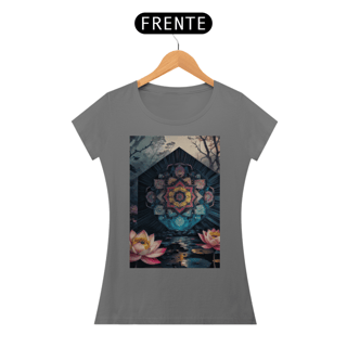 Nome do produto Coleção Mandalas 01<br>T-Shirt Feminina Estonada