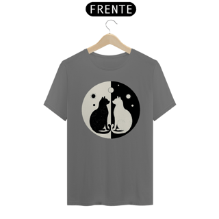 Nome do produto Gatos Yin Yang 02<br>T-Shirt Unissex Estonada