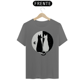 Nome do produto Gatos Yin Yang 03<br>T-Shirt Unissex Estonada