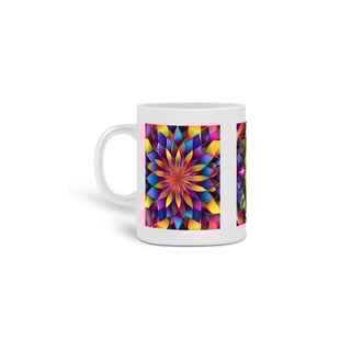 Nome do produto Três Mandalas<br>Caneca de Porcelana 