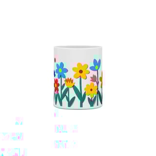 Nome do produto Floral 01 <br>Caneca de Porcelana