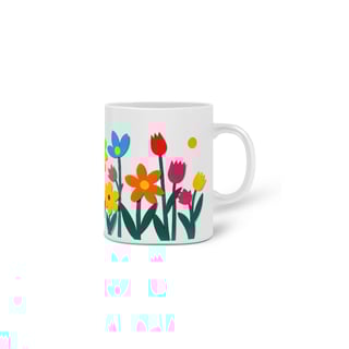 Nome do produto Floral 01 <br>Caneca de Porcelana