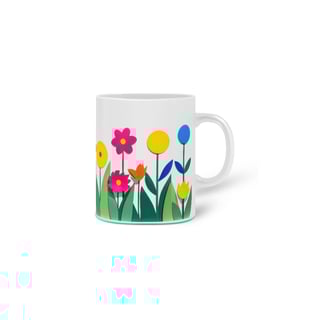 Nome do produto Floral 03<br>Caneca de Porcelana