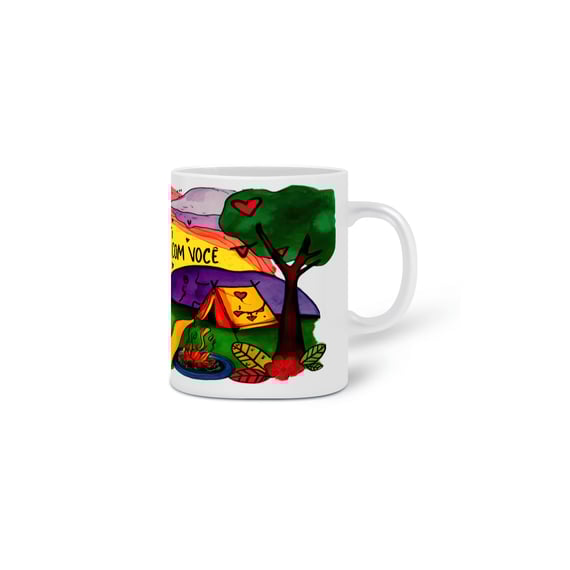 Lar É Onde Estou Com Você - 01<br>Caneca de Porcelana