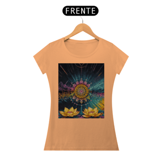 Nome do produto Coleção Mandalas 02<br>T-Shirt Feminina Estonada