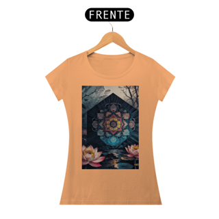 Nome do produto Coleção Mandalas 01<br>T-Shirt Feminina Estonada