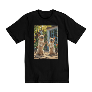 Nome do produto Coleção Cats etc 05<br>T-Shirt Quality Infantil 